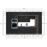 Bucatarie ZONE B 380 FRONT MDF K002 / decor 266 Bucatarie ZONE B 380 FRONT MDF K002 / decor 266